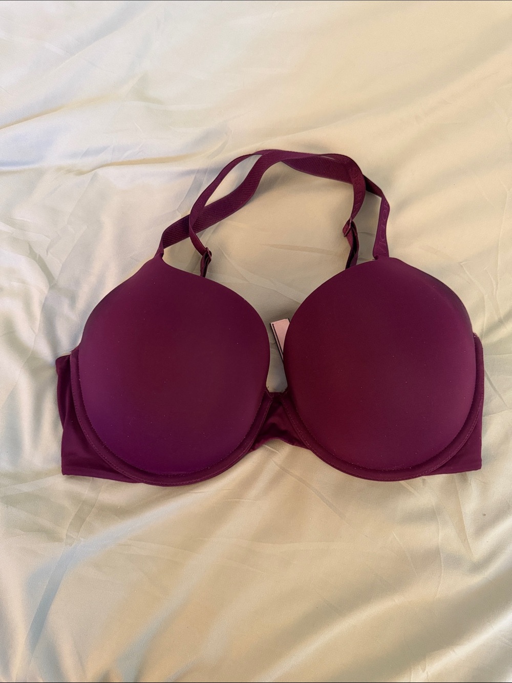 Victoria’s Secret Plunge T-Shirt Bra in Deep Plum 34DD